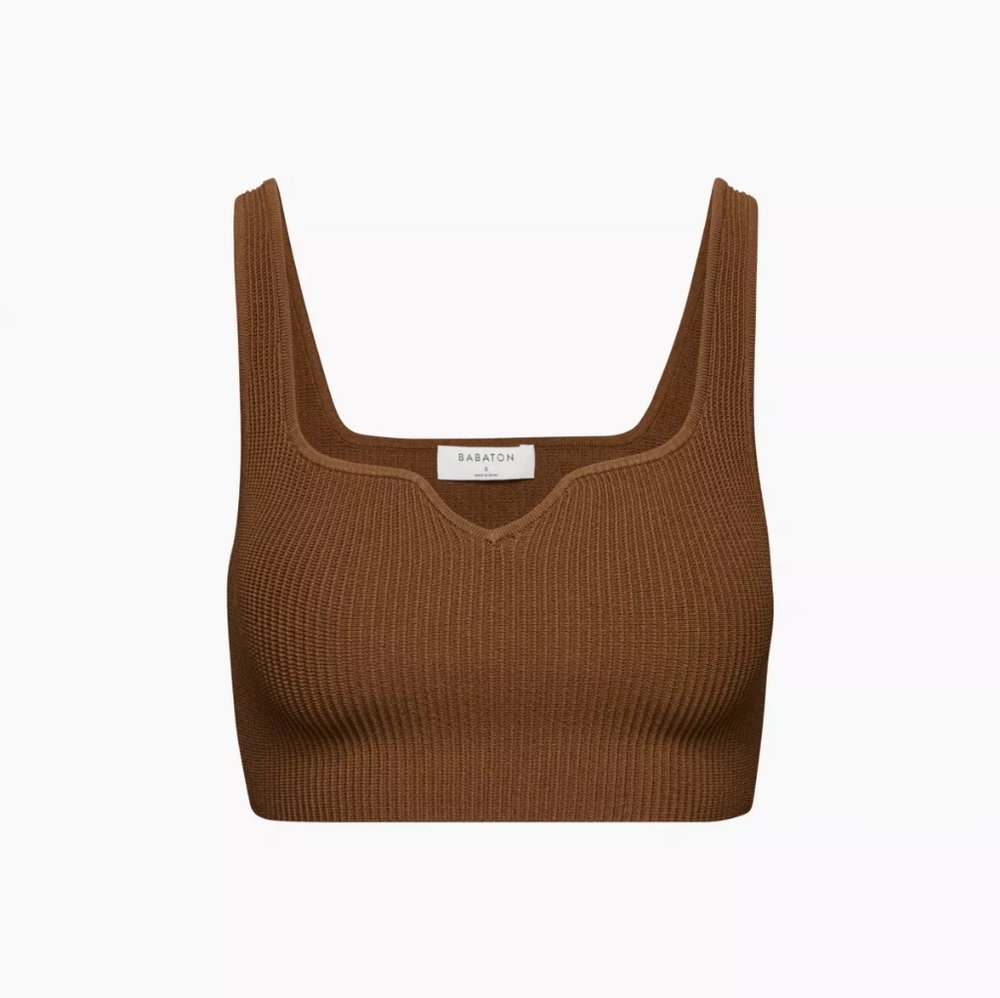 babaton • sculpt knit notch tank